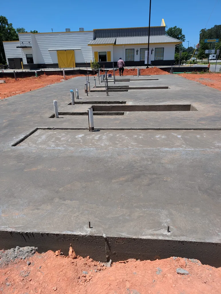 Concrete site preparation detail