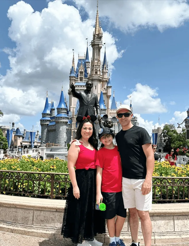 Dani Sakurai em viagem com a família