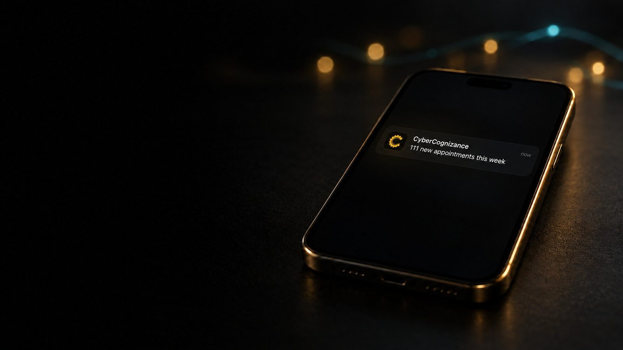 Smartphone showing a patient reactivation win-back message