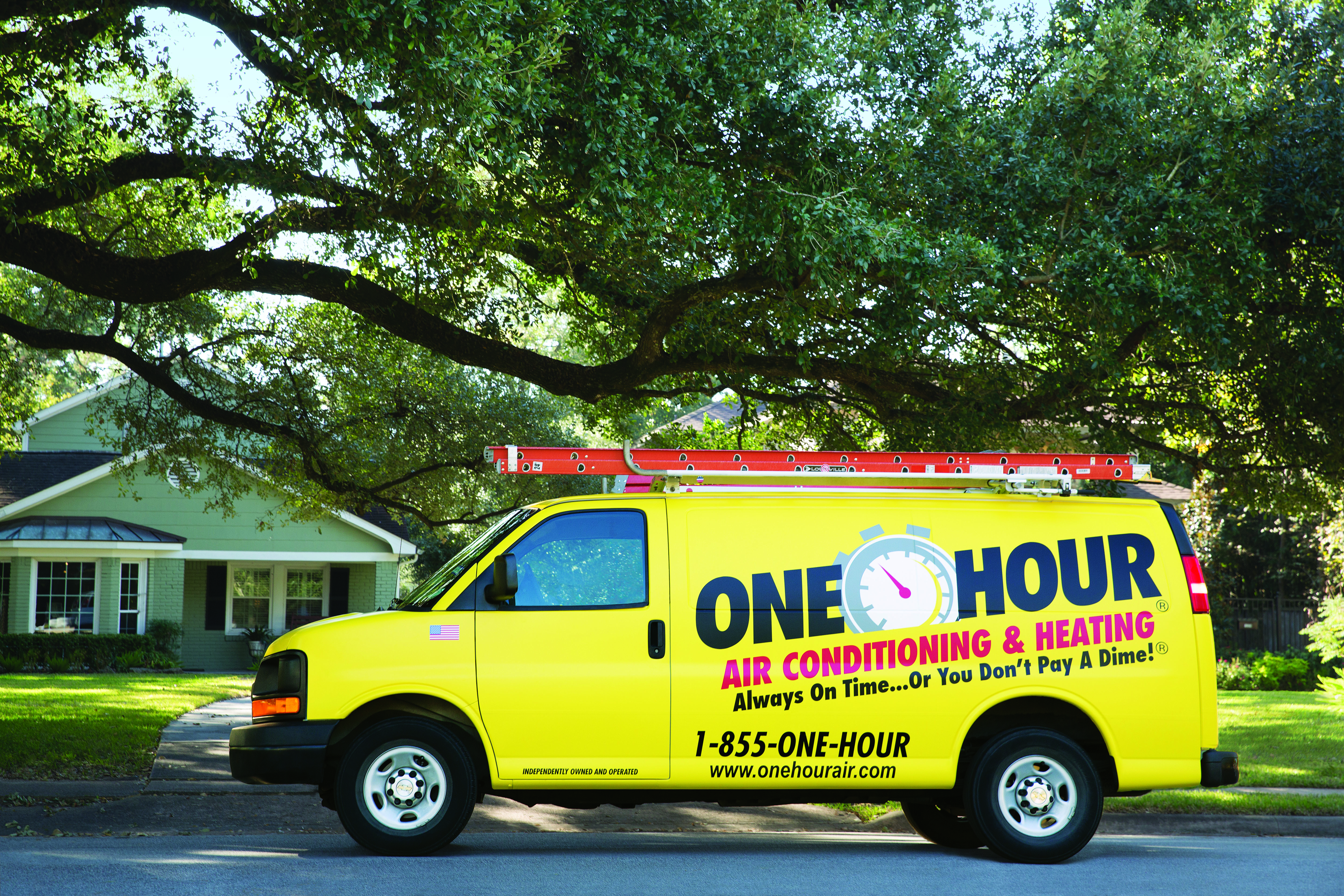 A serviced home air conditioning unit