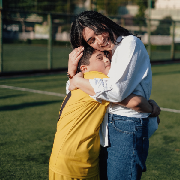 Sports mom and son game day bag picks hero image