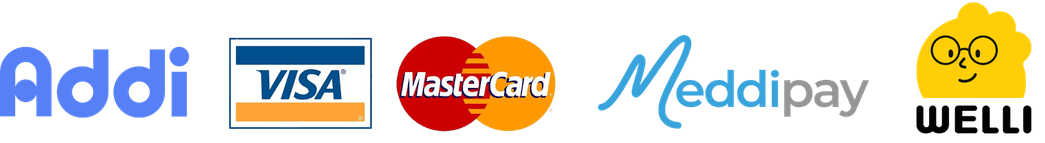 Addi, Visa, Mastercard, Meddipay y Welli