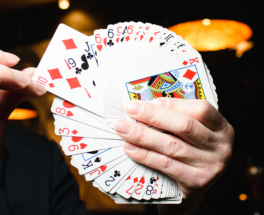 Sleight of hand playing cards