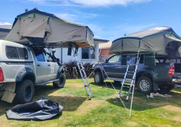 Trucks with Roof top tent & awnings 