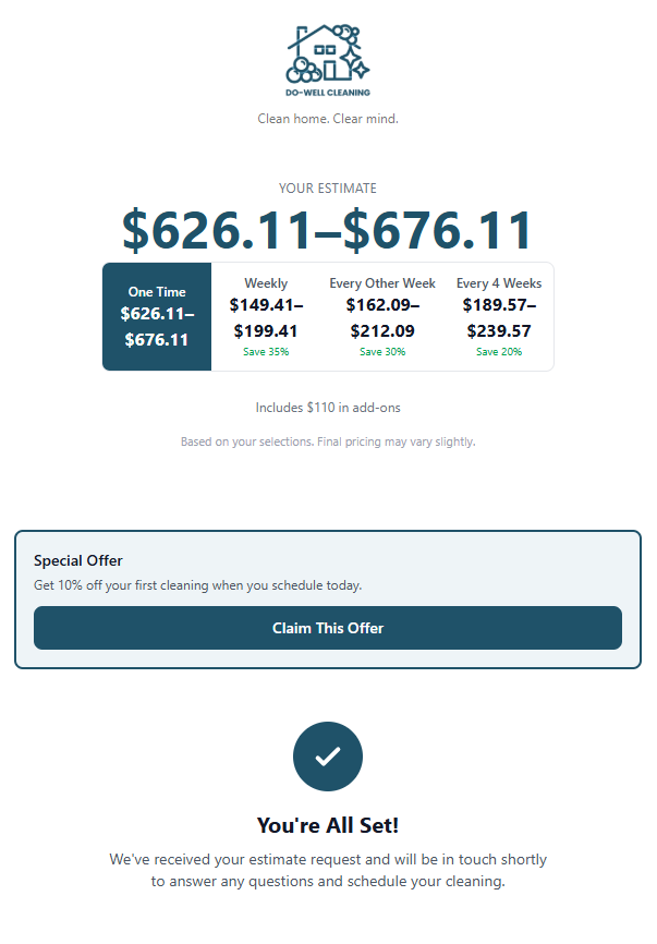 Property details step — bedrooms, bathrooms, square feet