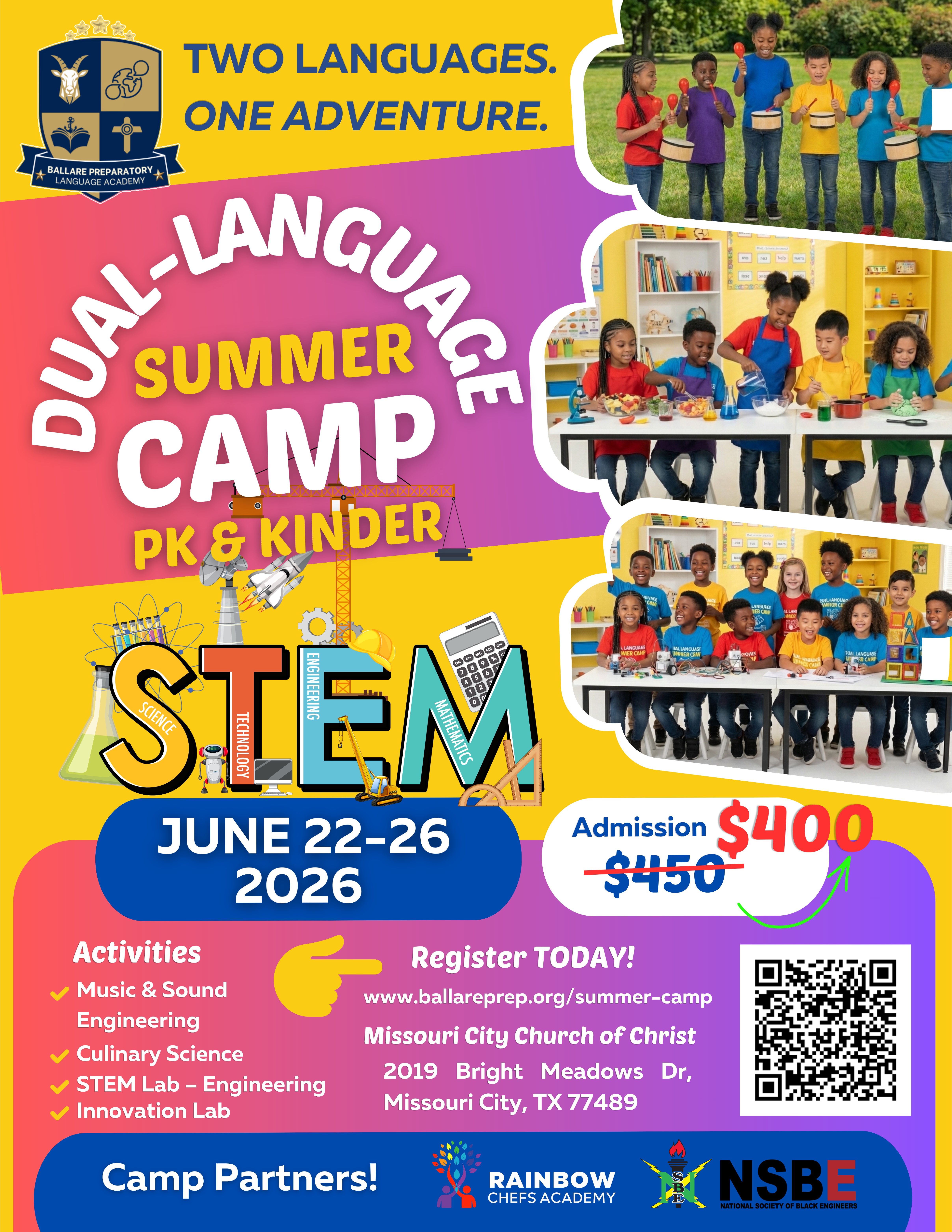 Ballare Camp: Music, Cooking and Hands-on STEM