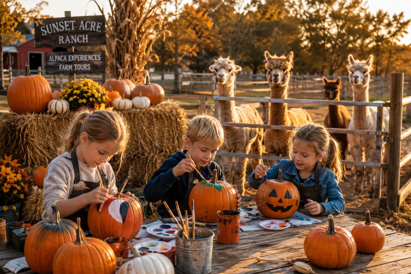 Fall harvest open house event at the alpaca ranch