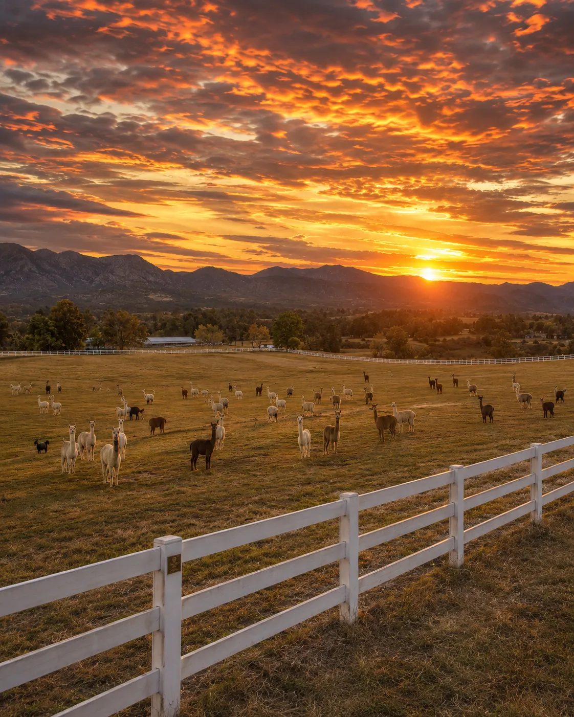 Hand-trained Huacaya alpaca meeting a visitor at the Honey Lake working ranch