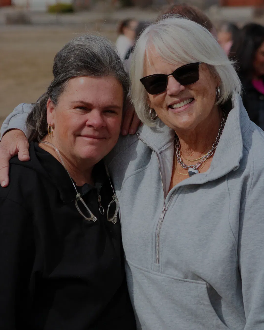 Stacey Payne with a longtime friend and supporter of the Honey Lake ranch