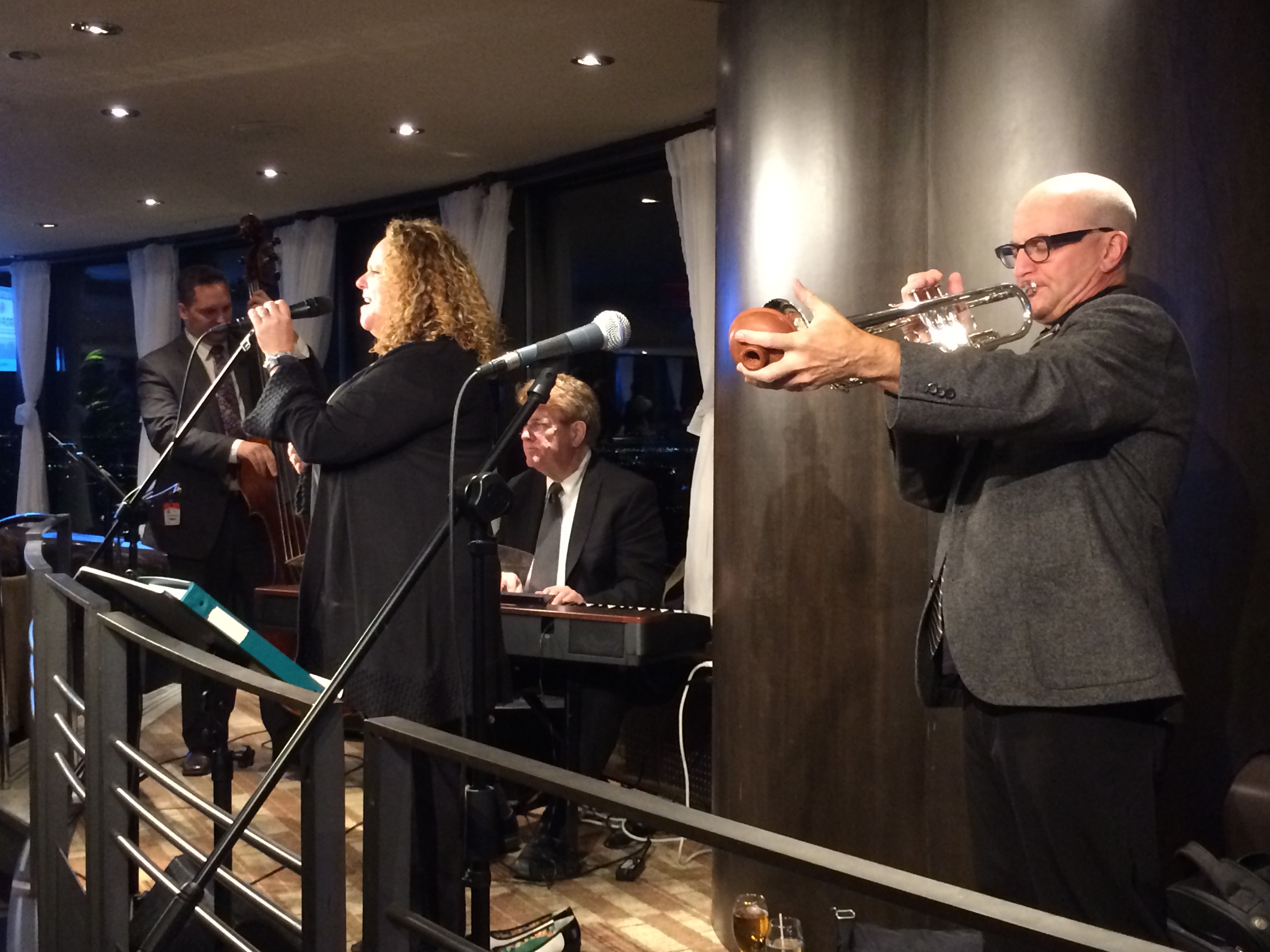 Live sound technician mixing audio at a concert in Niagara