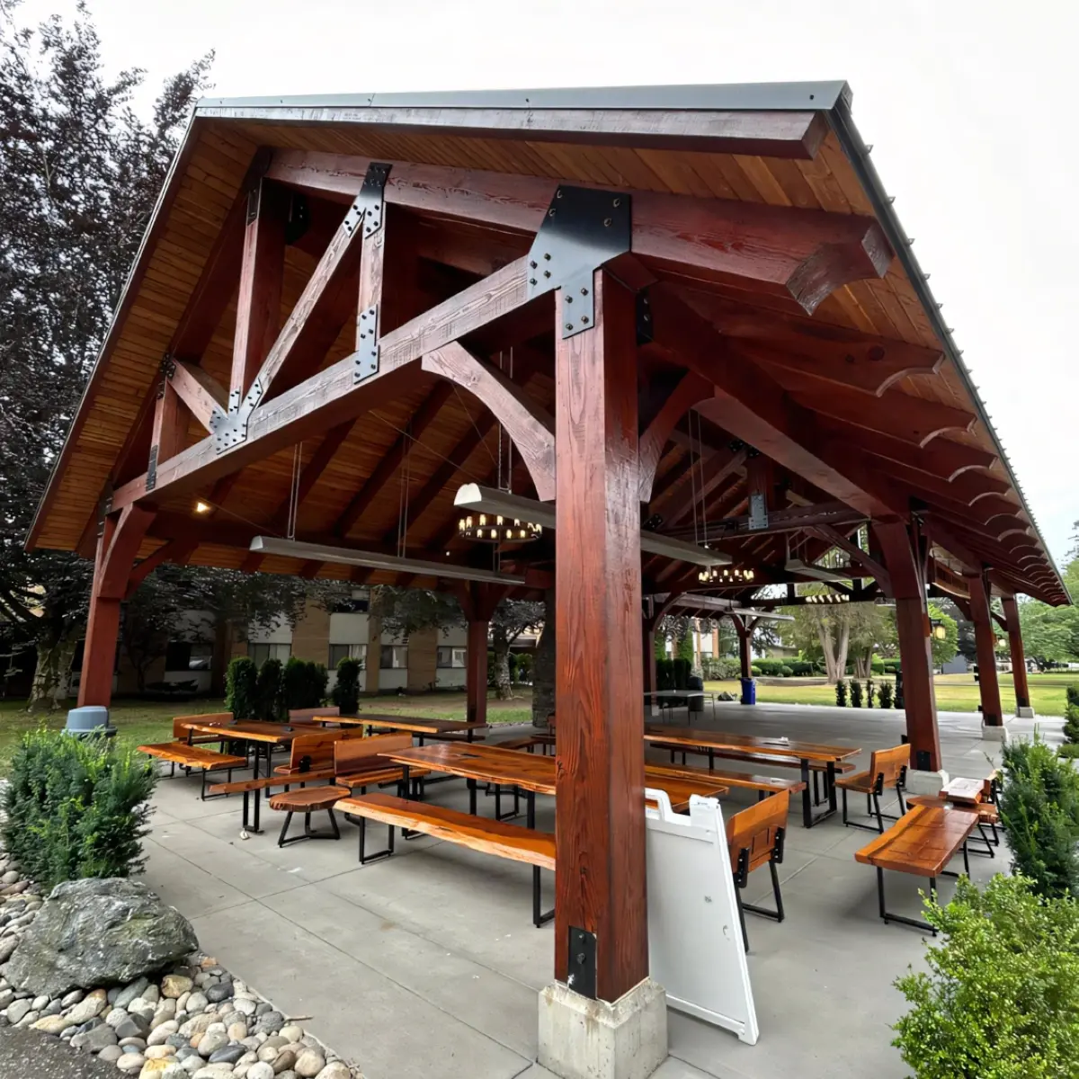 Pavilion fireplace