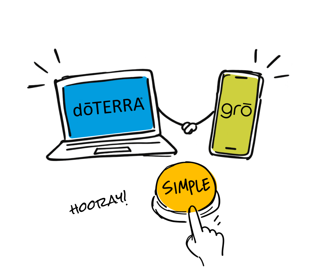 doTERRA and Grō connected by a simple button