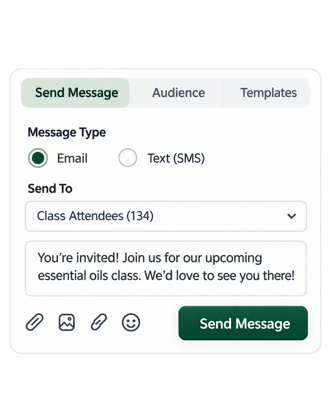 Email and text message composer