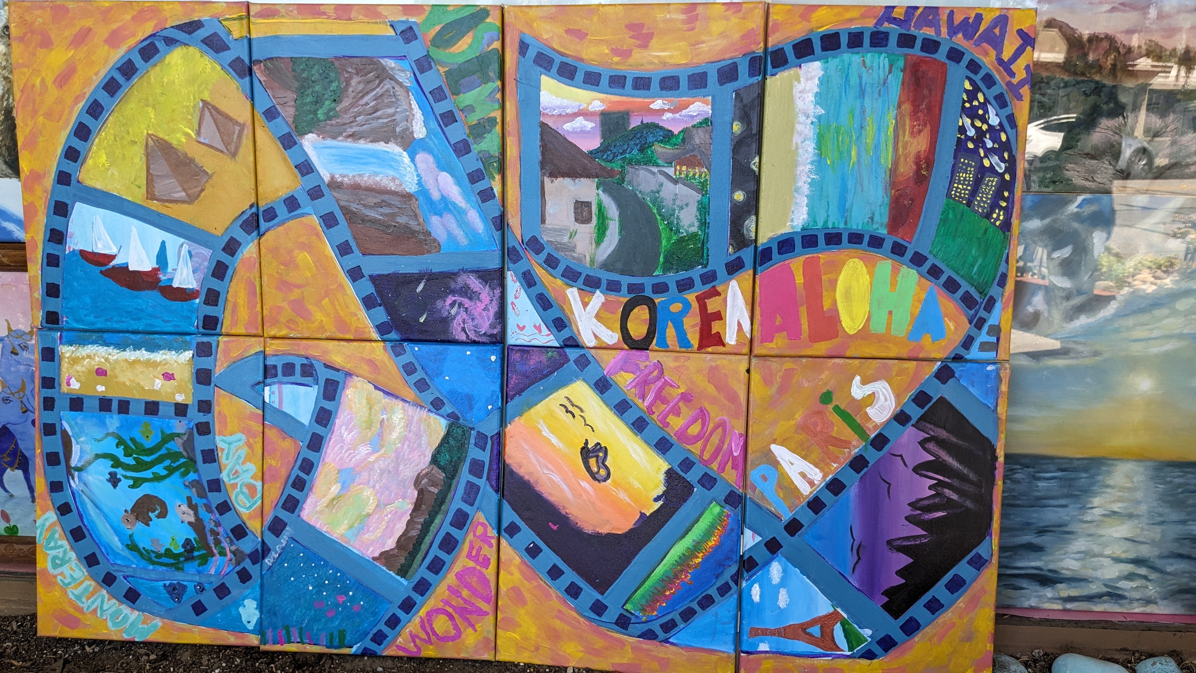 Group of campers generated collaborative project in the studio