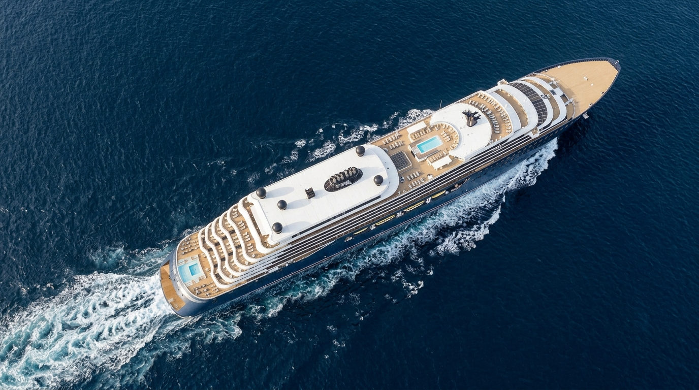Ilma — the second superyacht of The Ritz-Carlton Yacht Collection, the 790-foot LNG-powered vessel that joined the fleet in September 2024 with substantively expanded dining and Marina programming
