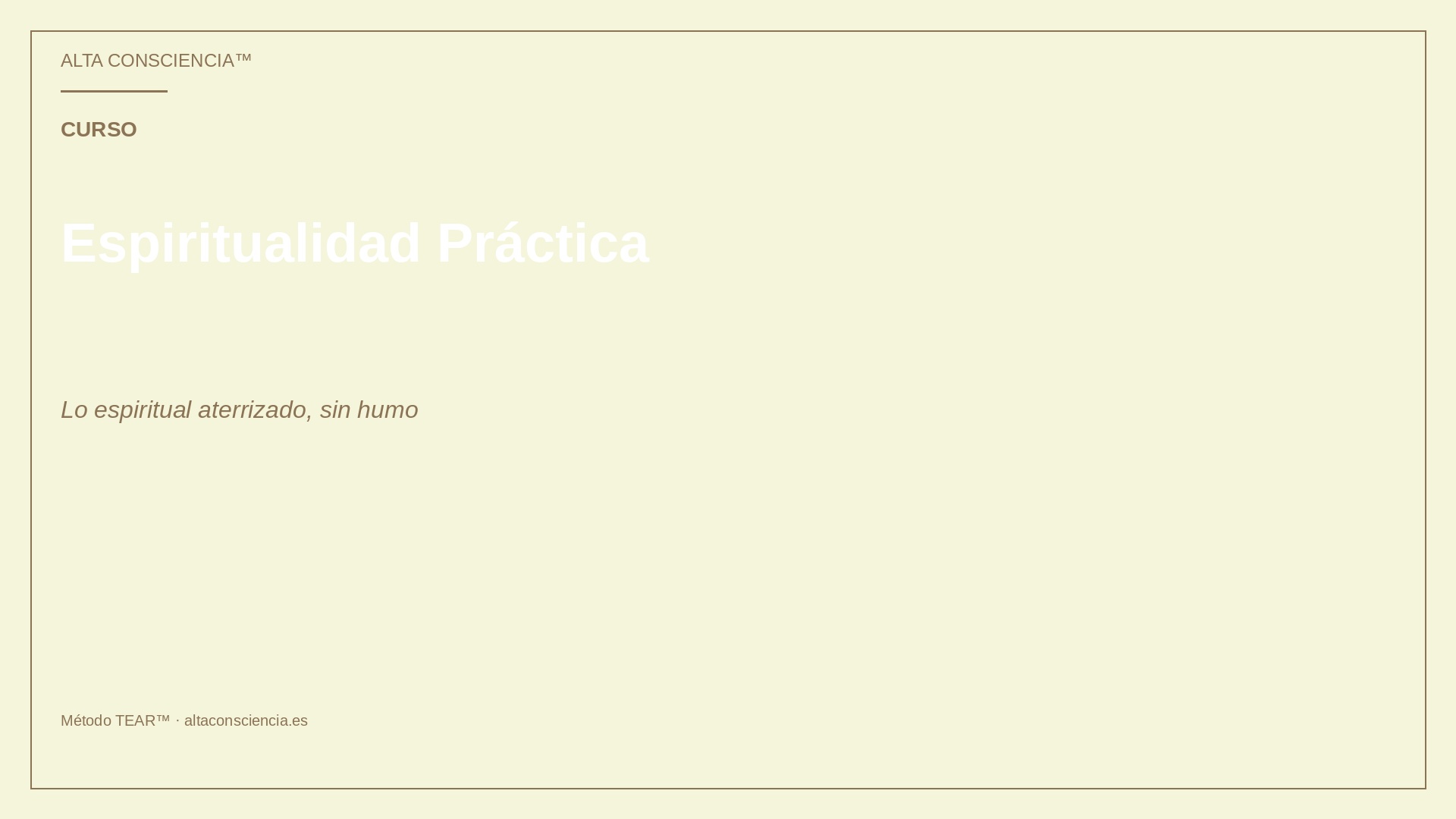 Espiritualidad Práctica