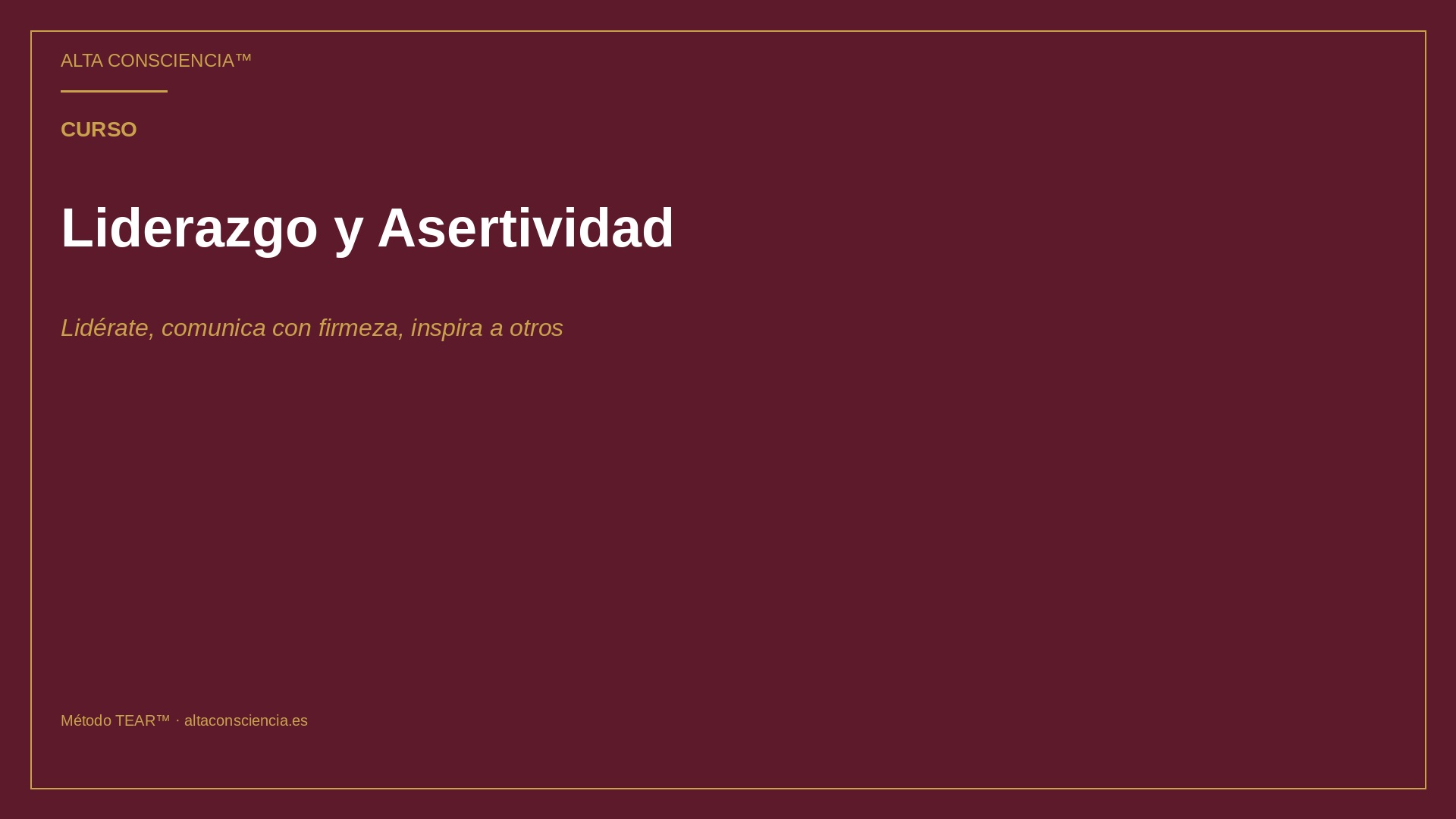 Liderazgo y Asertividad