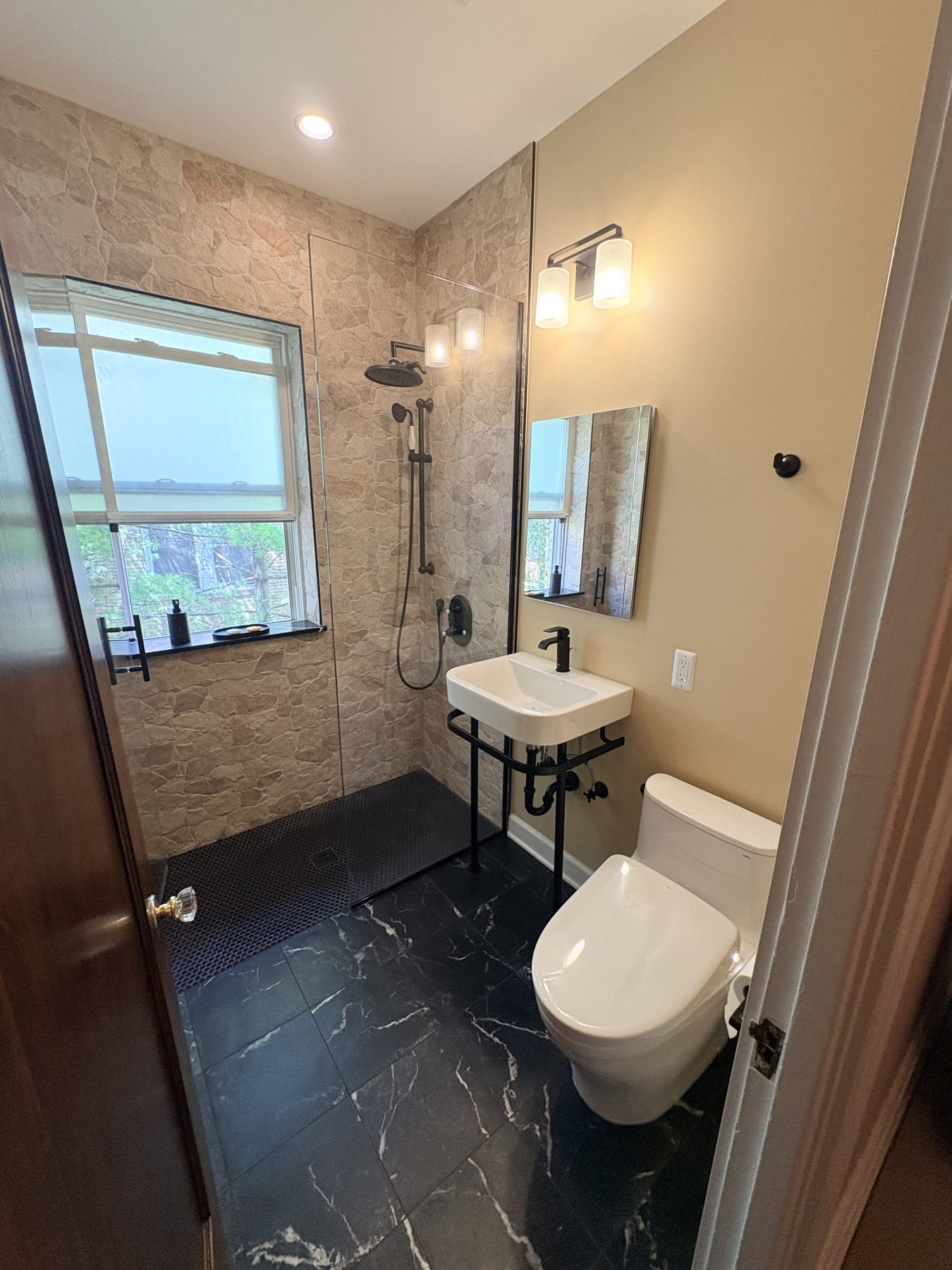 Tiled shower detail