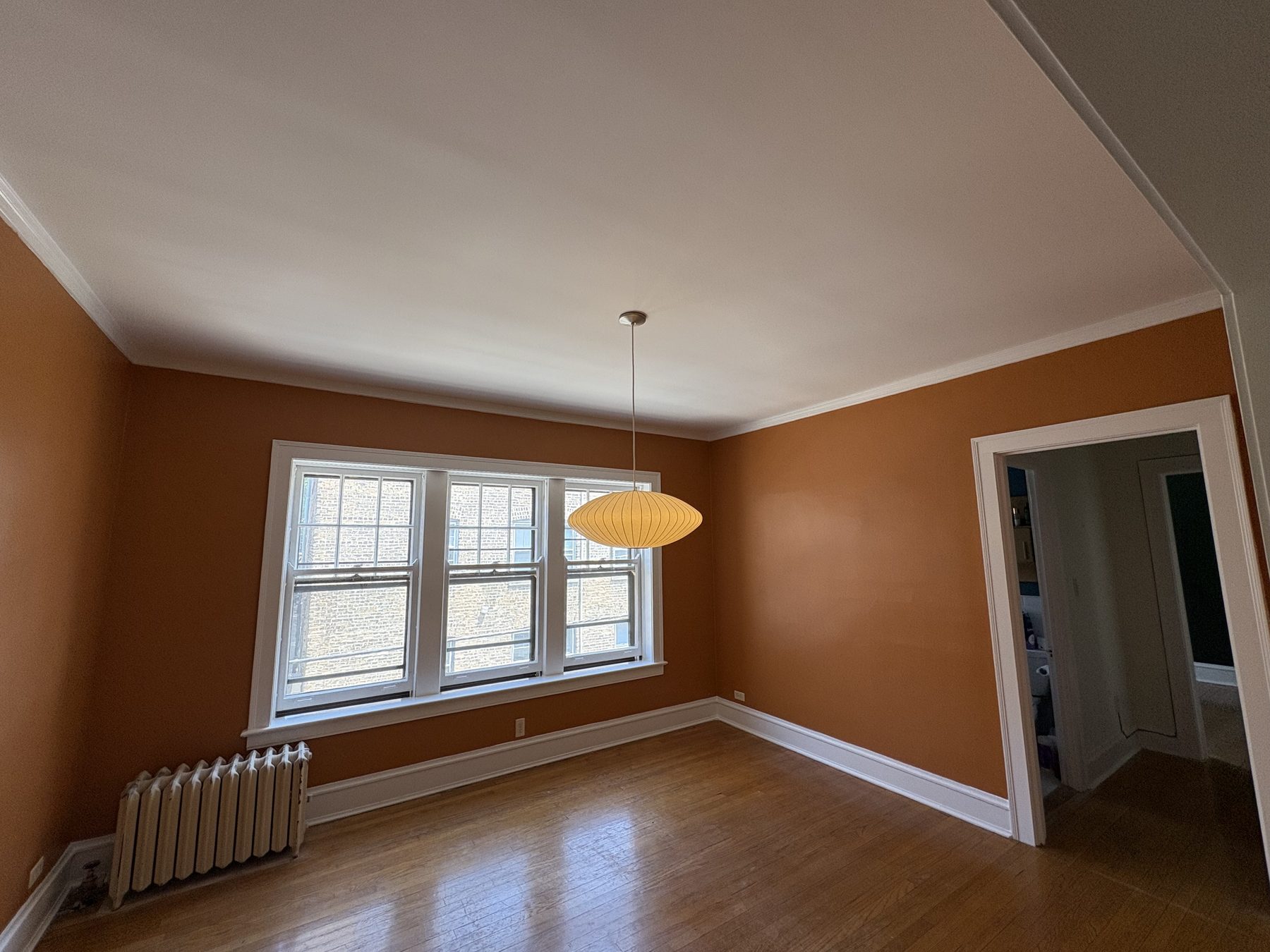 Freshly painted room