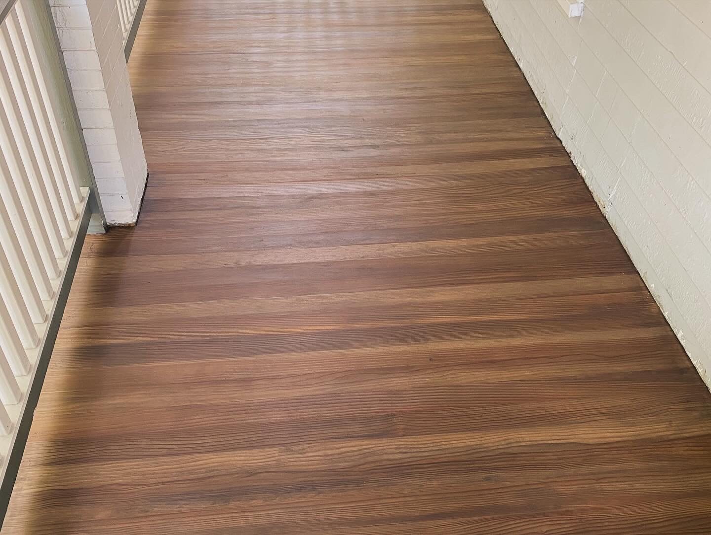 Refinished porch steps