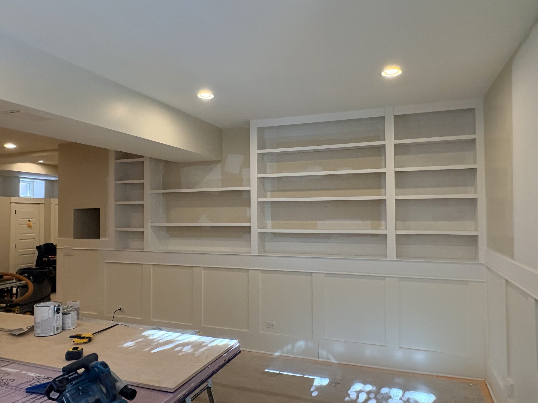 Custom built-in shelving