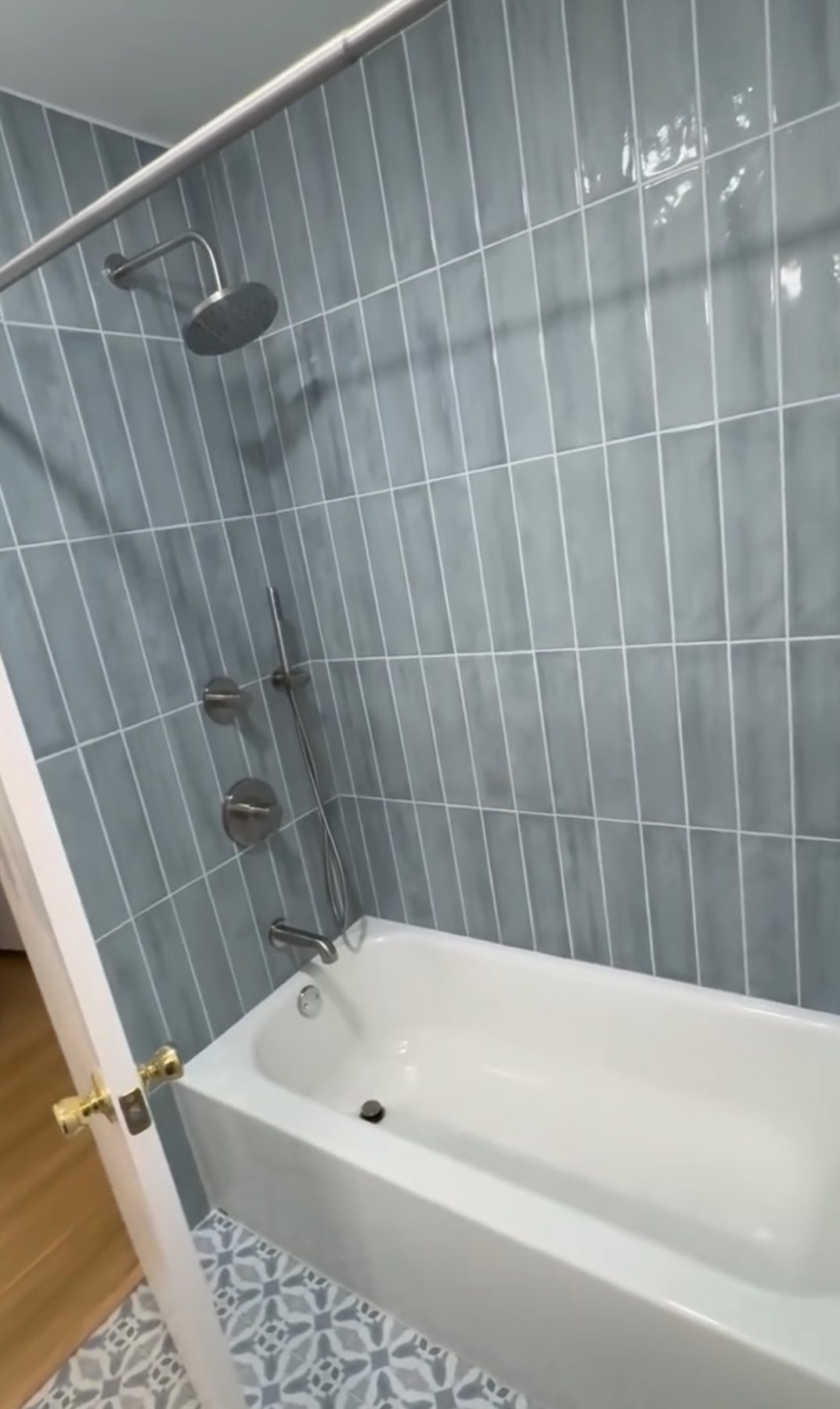 Bathroom remodel, tiled shower