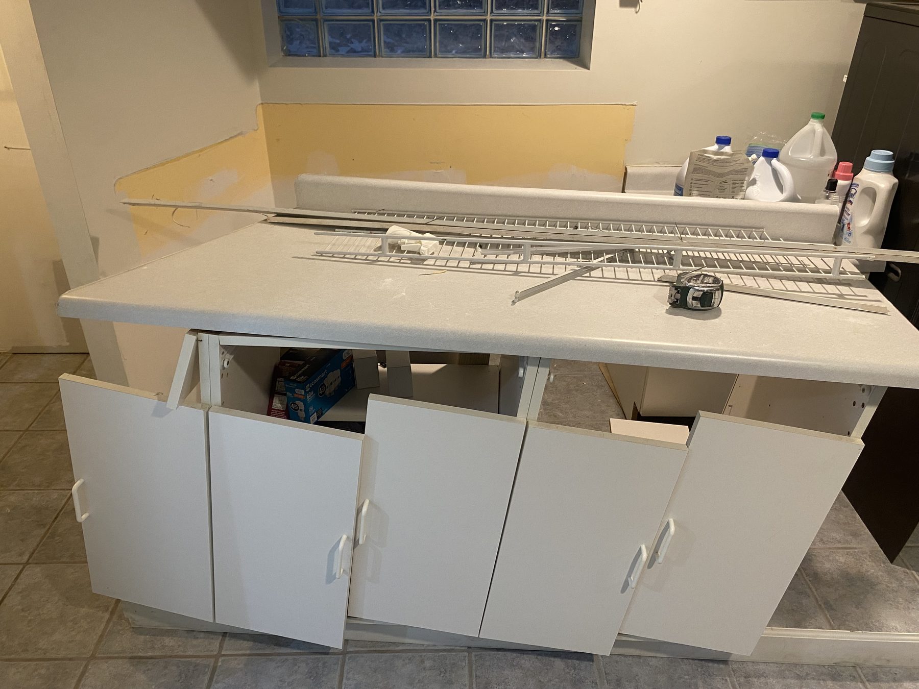 Handyman repair in progress