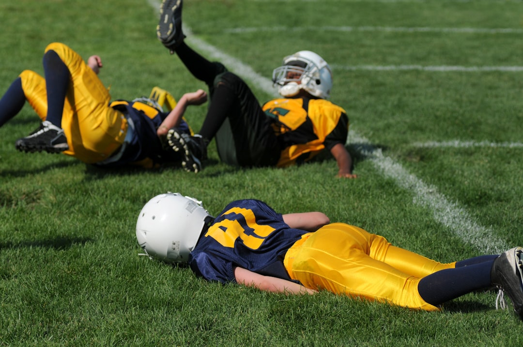 players laying on field