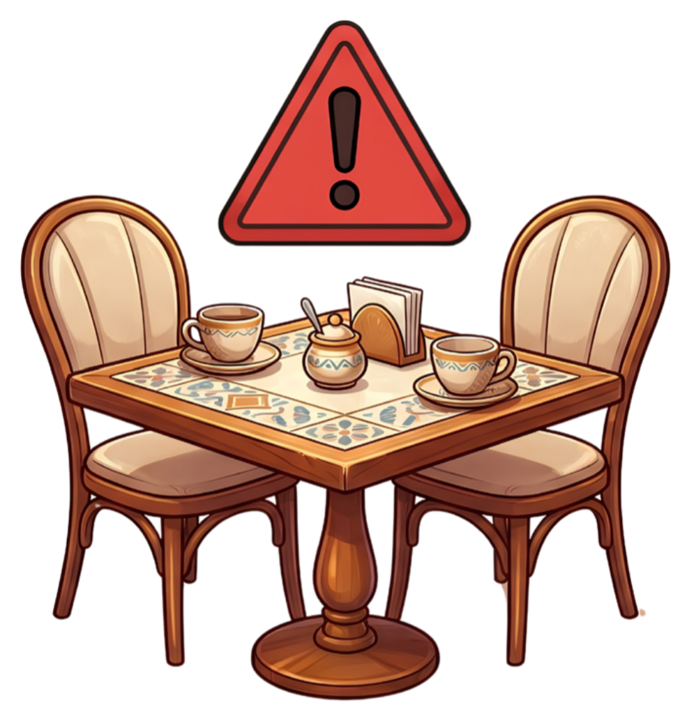 Empty cafe table illustration