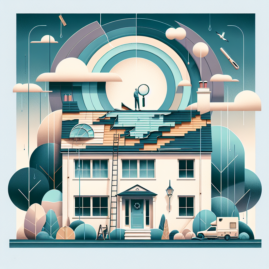 Florida homeowner documenting roof hail damage calmly for insurance claim.