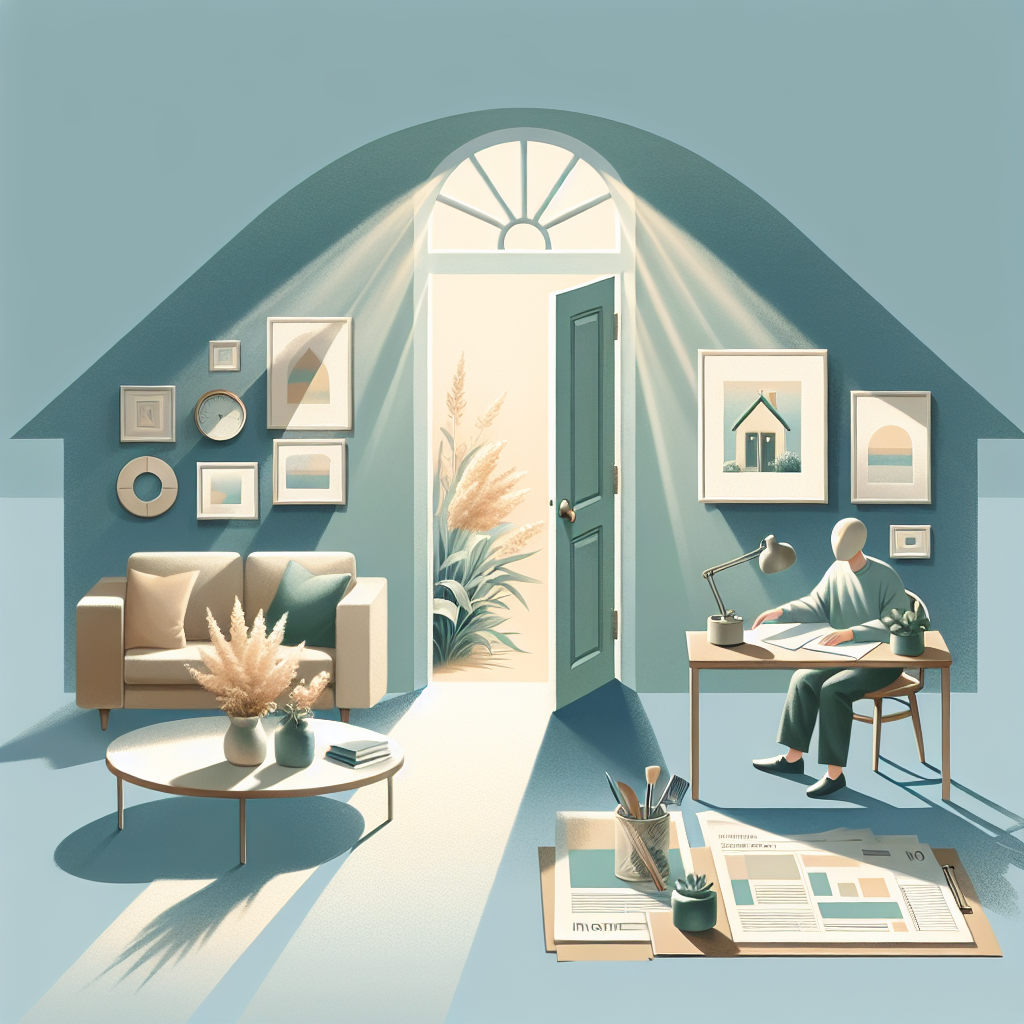 Homeowner organizing hail damage documentation at table