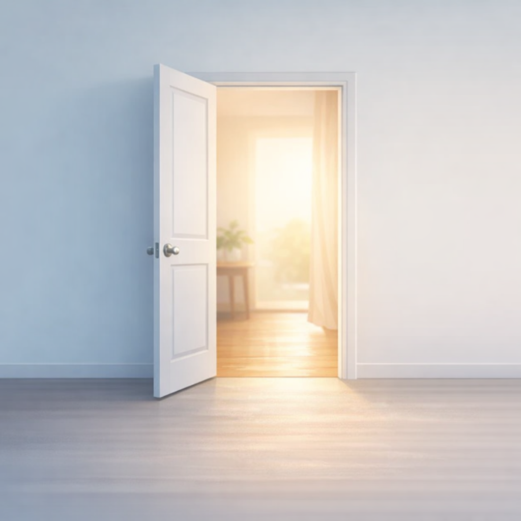 Property owner organizing documents after hurricane in Louisiana.