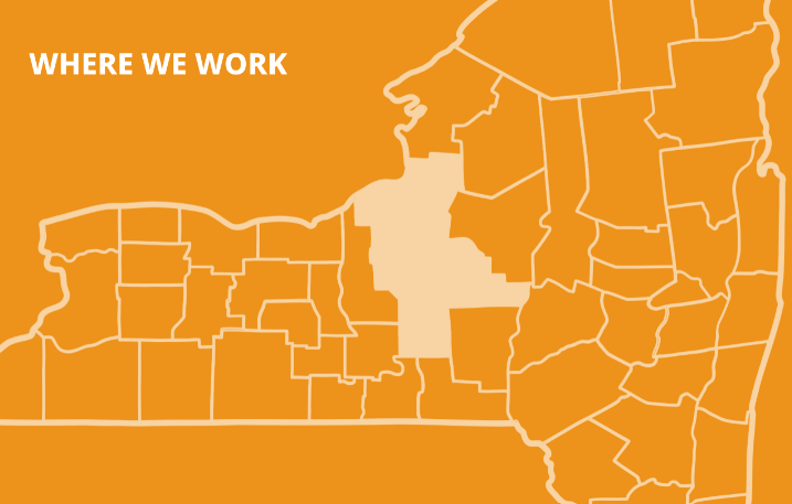 Where we work — Central New York service area map