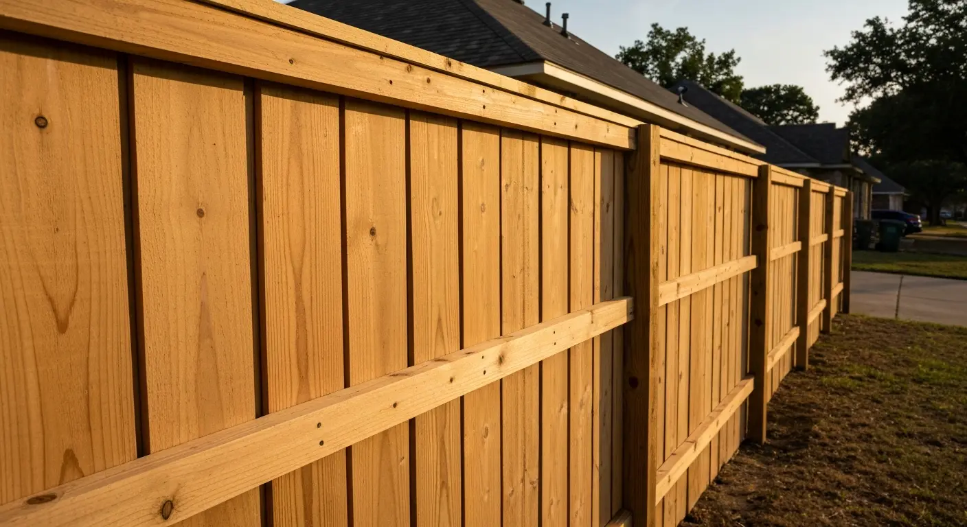 Privacy fence installation in Ferris residential area