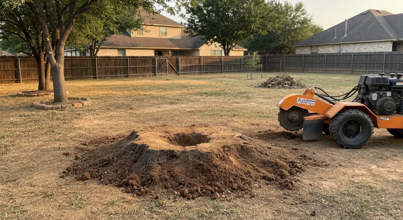 Stump grinding service