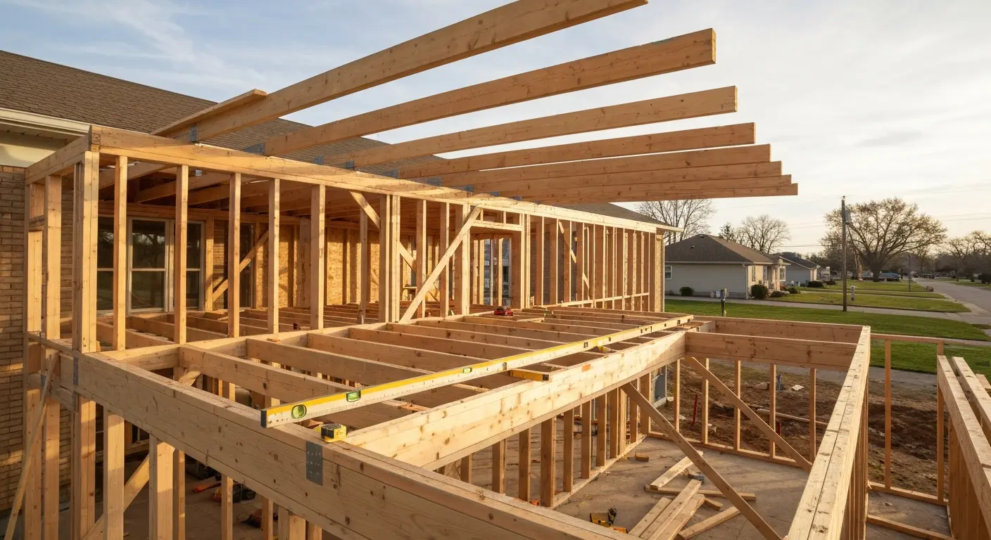 Home addition framing