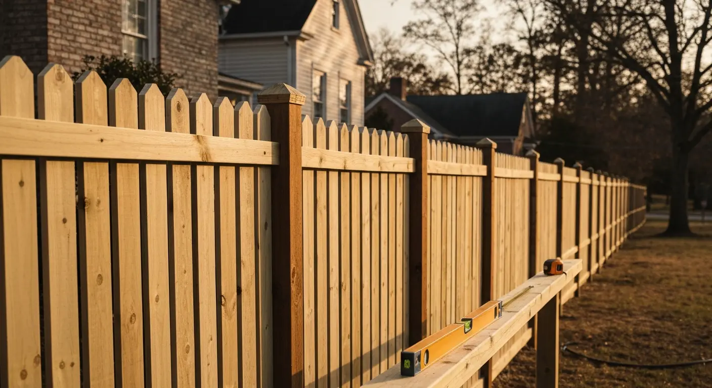 Privacy fence installation