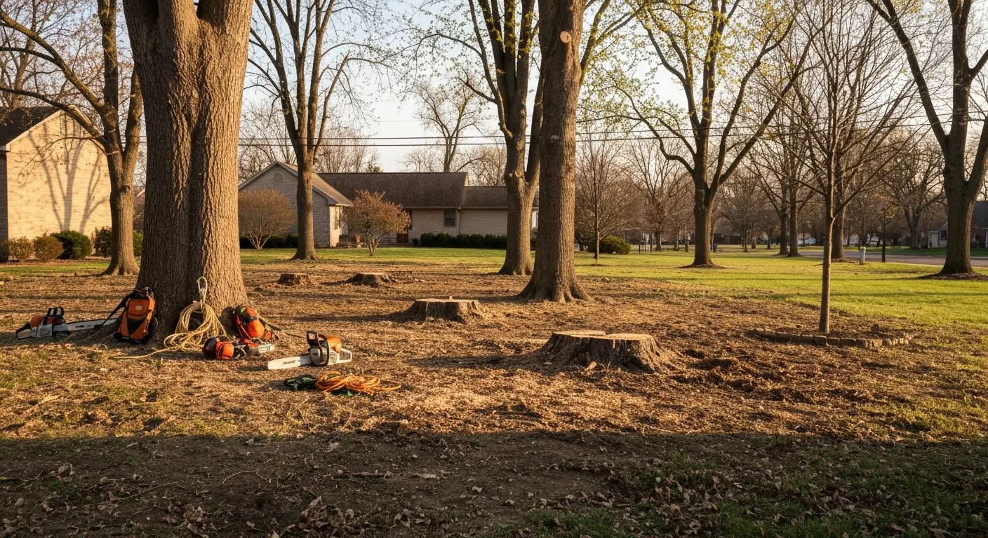 Tree removal in Easley