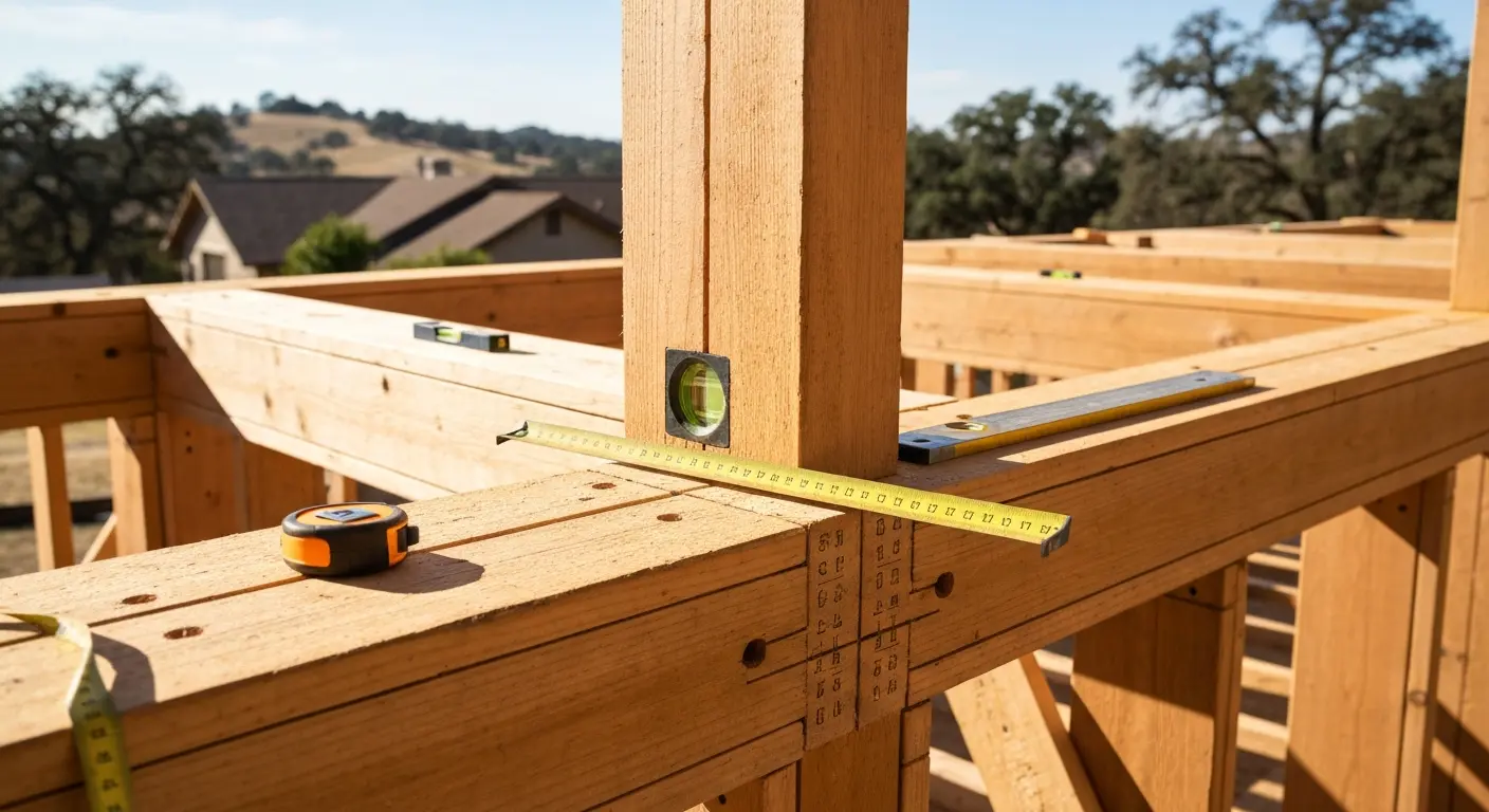 Structural framing work in Taylors home