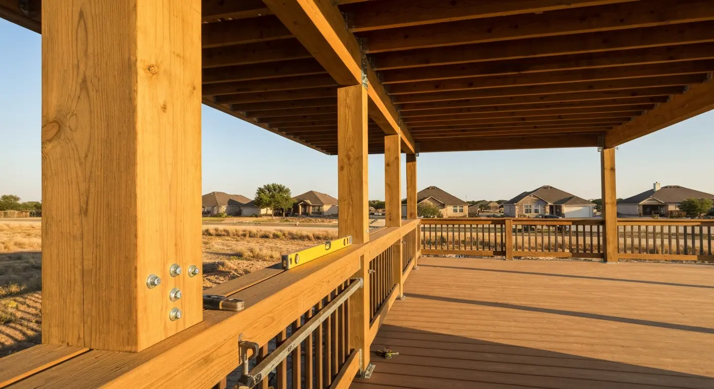 Covered deck installation