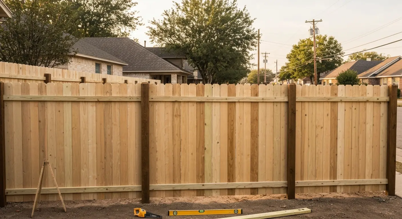 Privacy fence installation