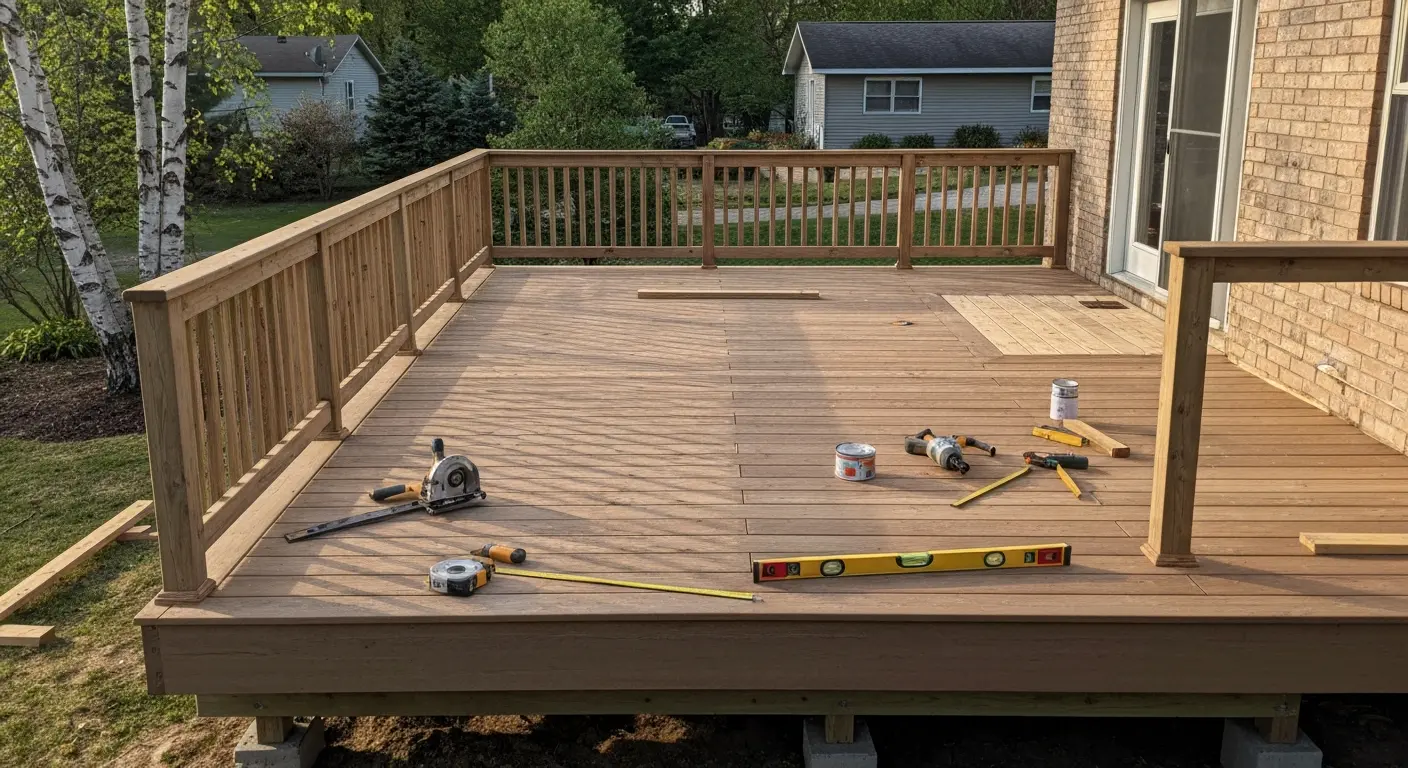 Deck construction in Ferris