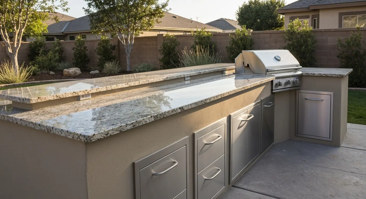 Grill island installation