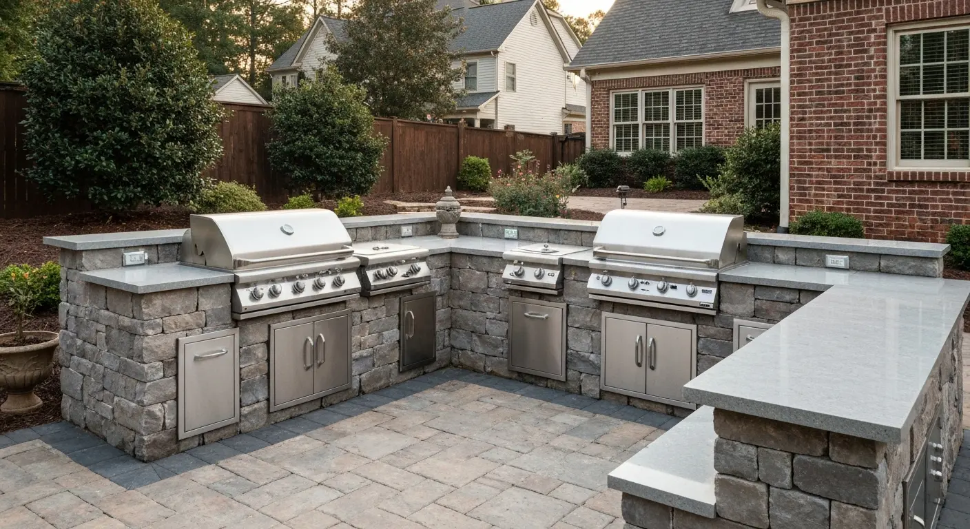 Outdoor kitchen installation