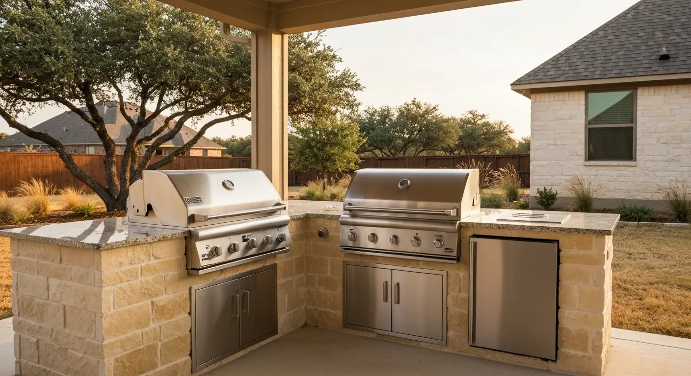 Outdoor kitchen installation
