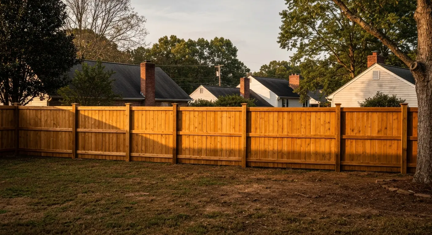 Privacy fence installation