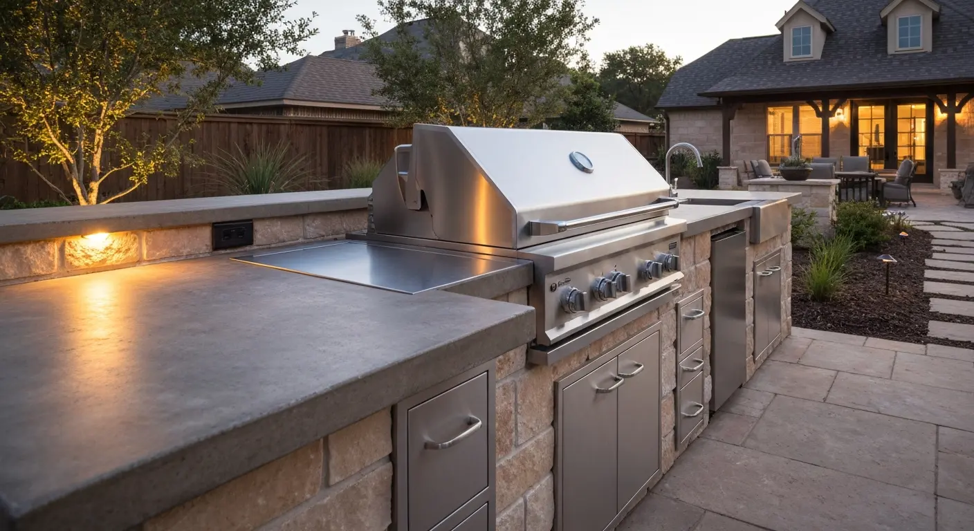 Outdoor kitchen installation