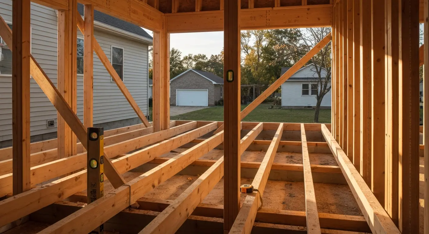 New room addition framing