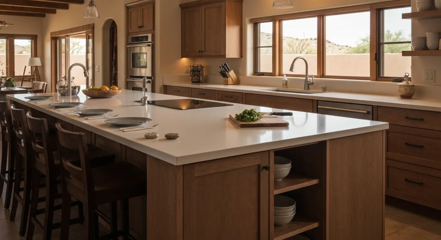 Custom kitchen island with seating