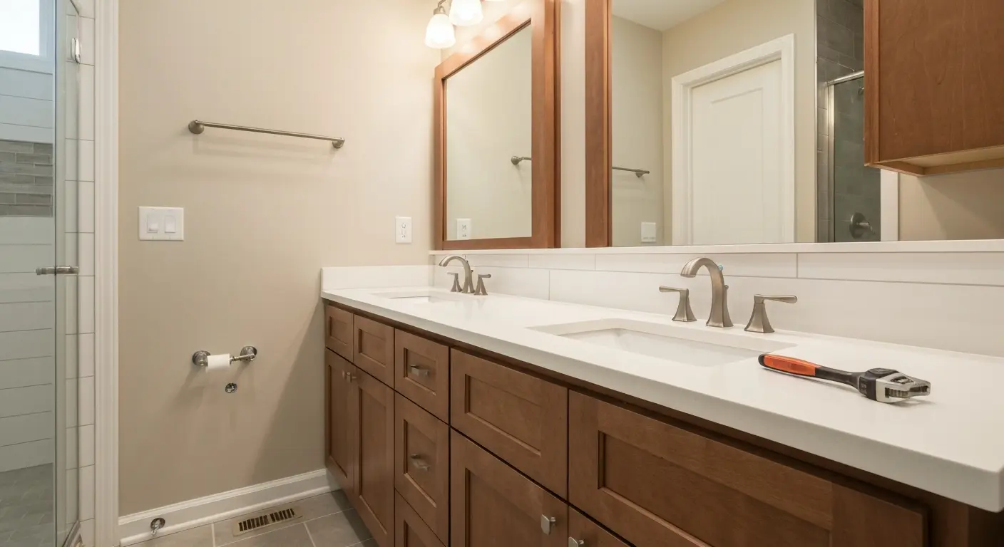 Bathroom vanity installation